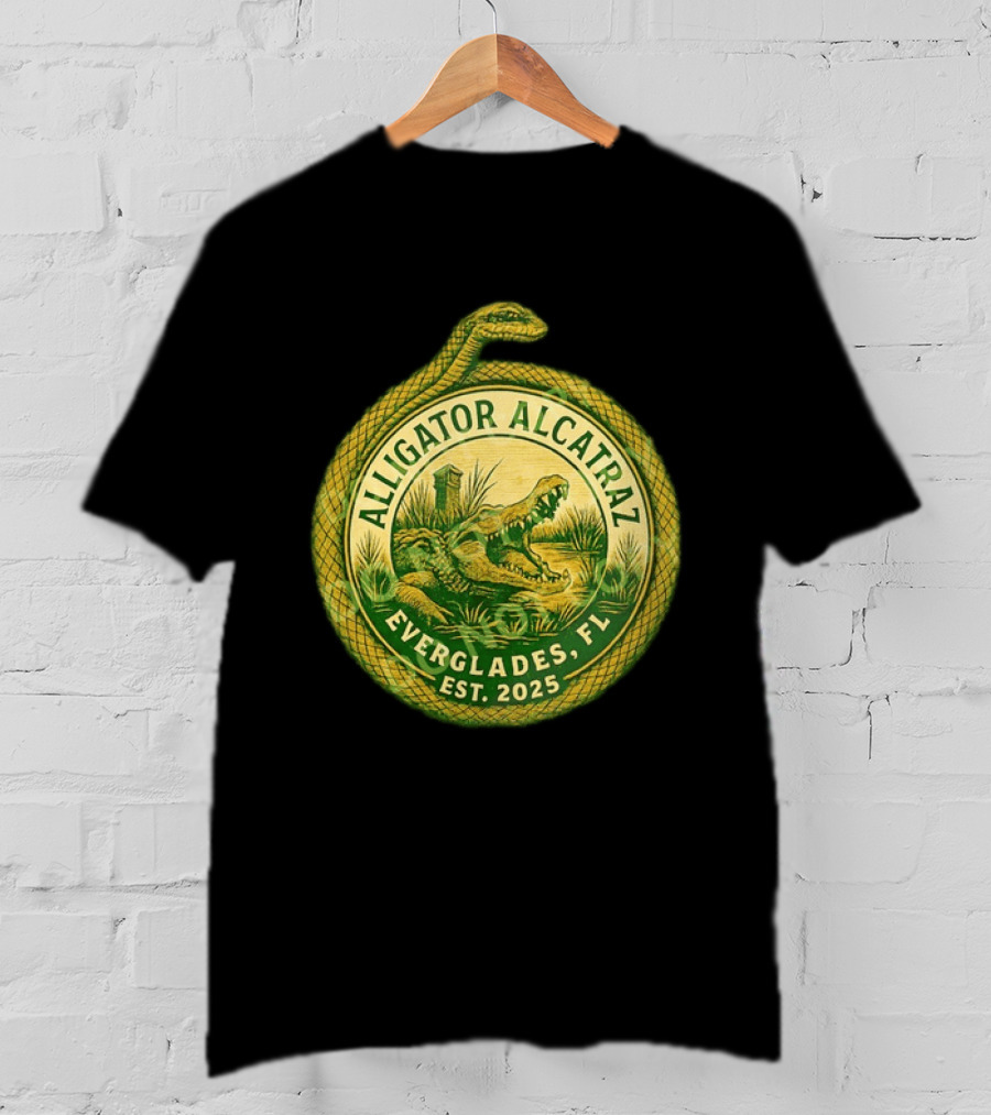 Alligator Alcatraz Everglades Florida Est. 2025 Snake And Reptile T-Shirt