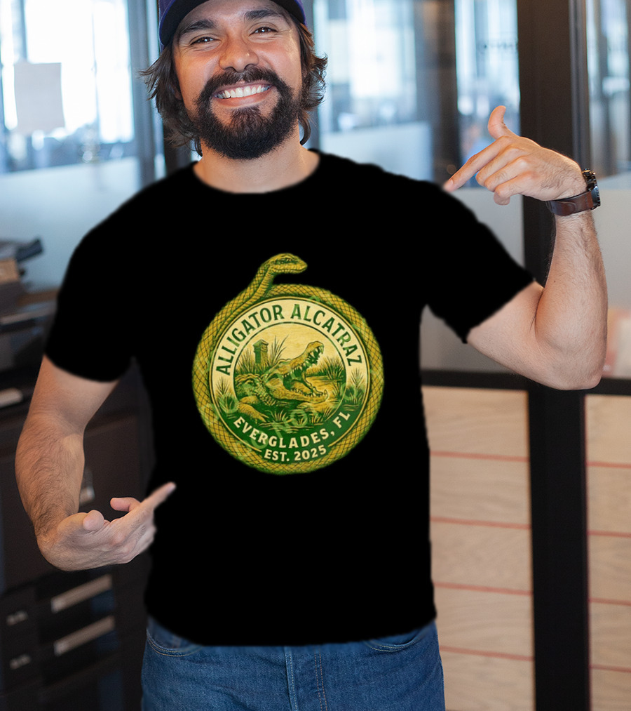 Alligator Alcatraz Everglades Florida Est. 2025 Snake And Reptile T-Shirt