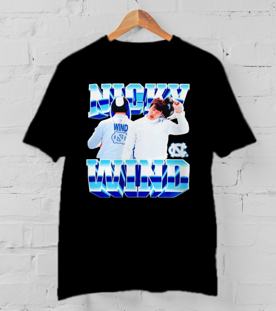 Nicky Wind North Carolina Fencing UNC Tar Heels T-Shirt