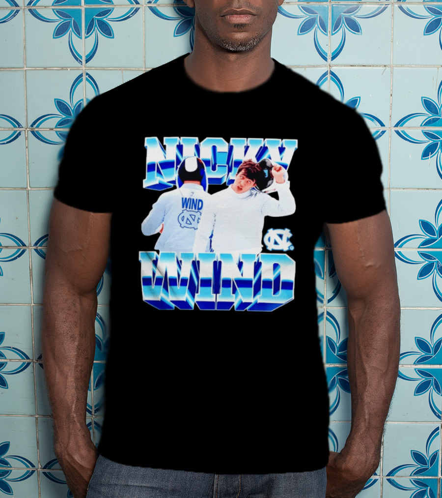 Nicky Wind North Carolina Fencing UNC Tar Heels T-Shirt