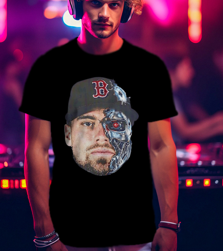 Caleb Durbin Boston Red Sox Cyborg Terminator Mashup T-Shirt