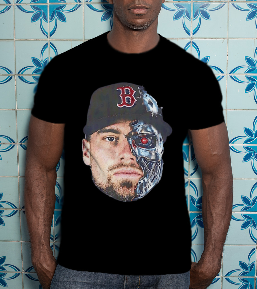 Caleb Durbin Boston Red Sox Cyborg Terminator Mashup T-Shirt