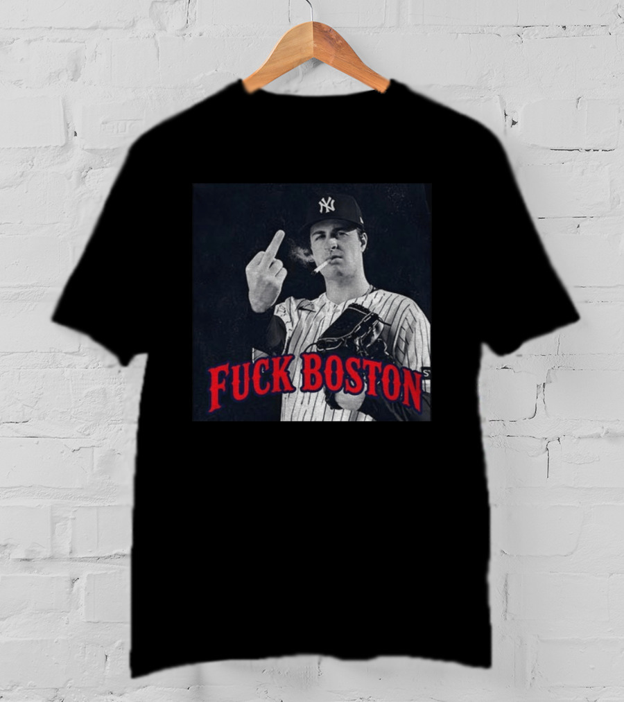 Cam Schlittler The Fuck Yankees Fuck Boston Meme Yankees Player Middle Finger Yankee Cap T-Shirt