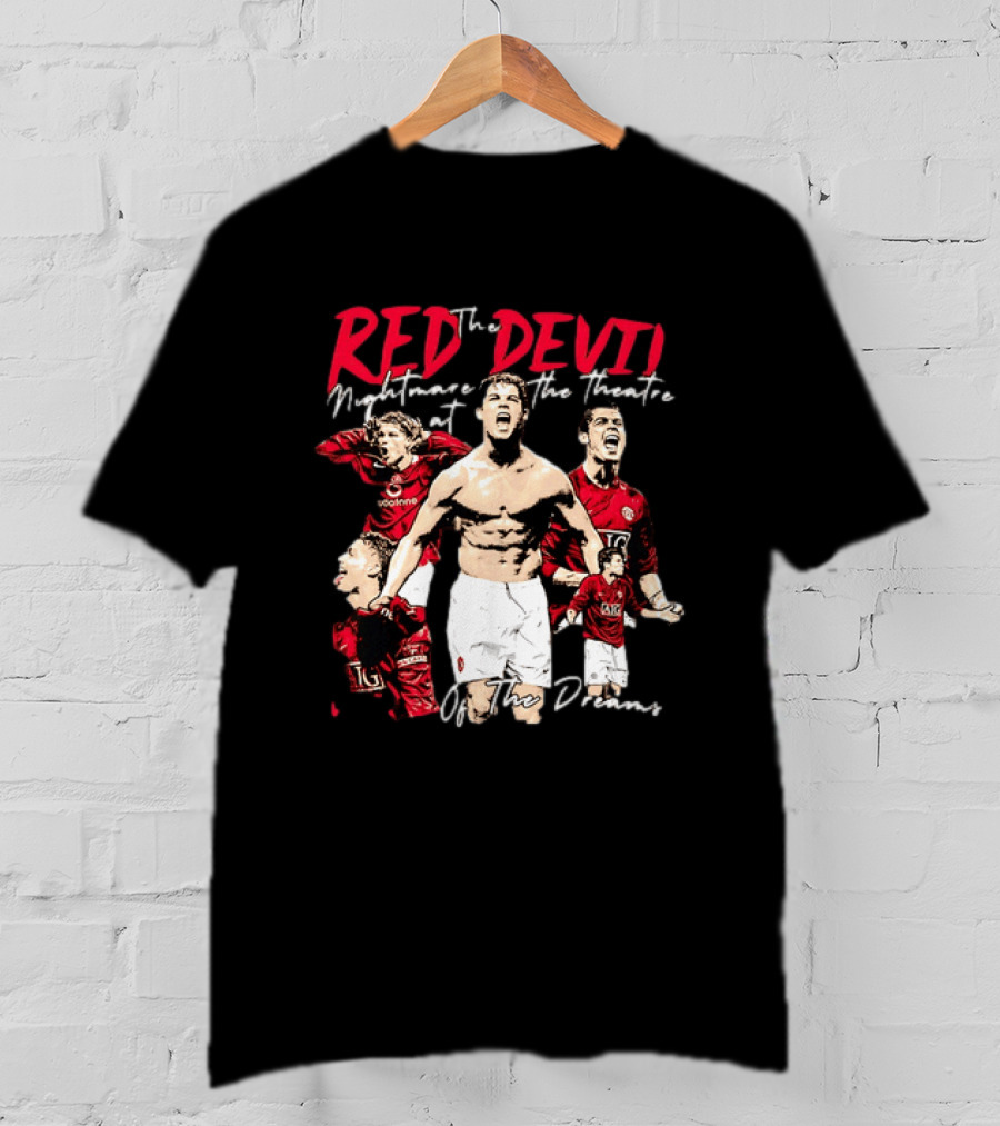 Red Devil Cristiano Ronaldo Manchester United Theatre Of Dreams T-Shirt