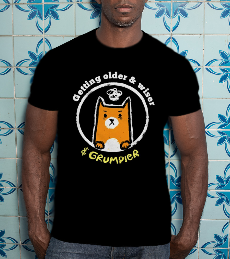 Getting Older And Wiser And Grumpier Cat Birthday T-Shirt