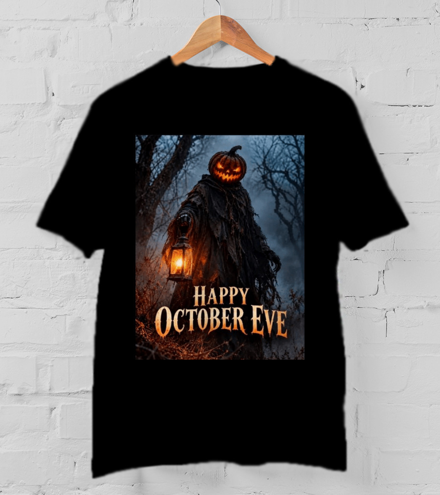 Happy October Eve Halloween Pumpkin Lantern Vibes T-Shirt