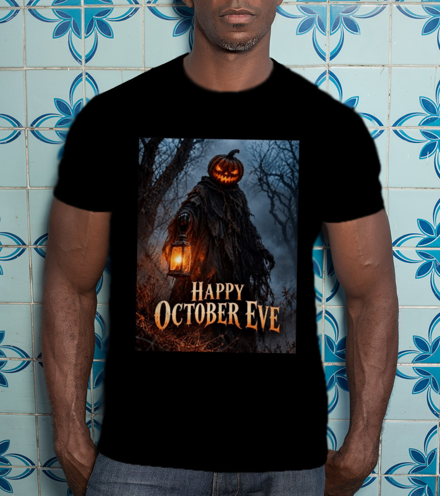 Happy October Eve Halloween Pumpkin Lantern Vibes T-Shirt