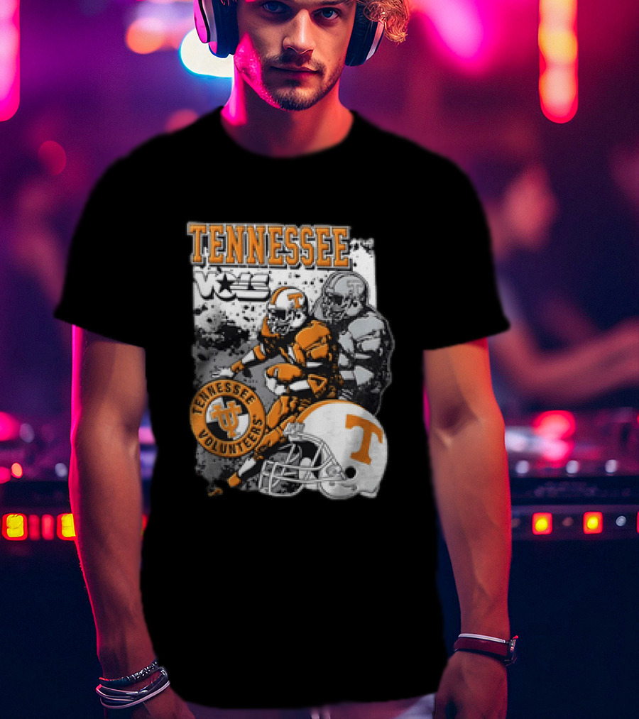 Tennessee Volunteers Football Helmet NCAA Team Players And Stars T-Shirt