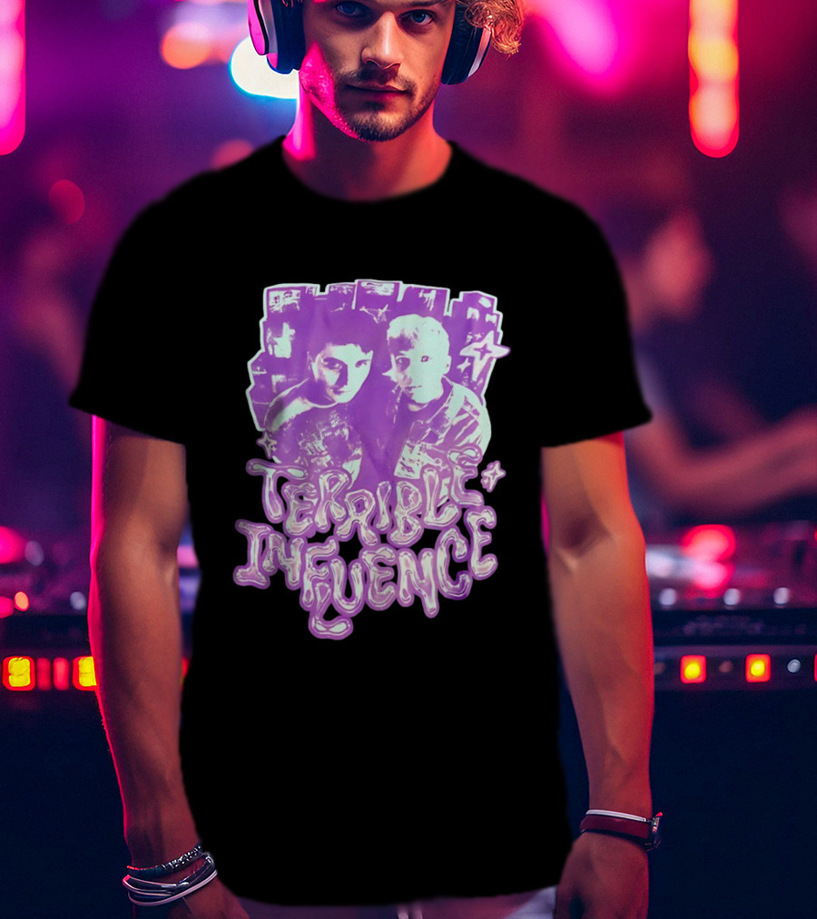 Dan And Phil Terrible Influence Purple Aesthetic T-Shirt