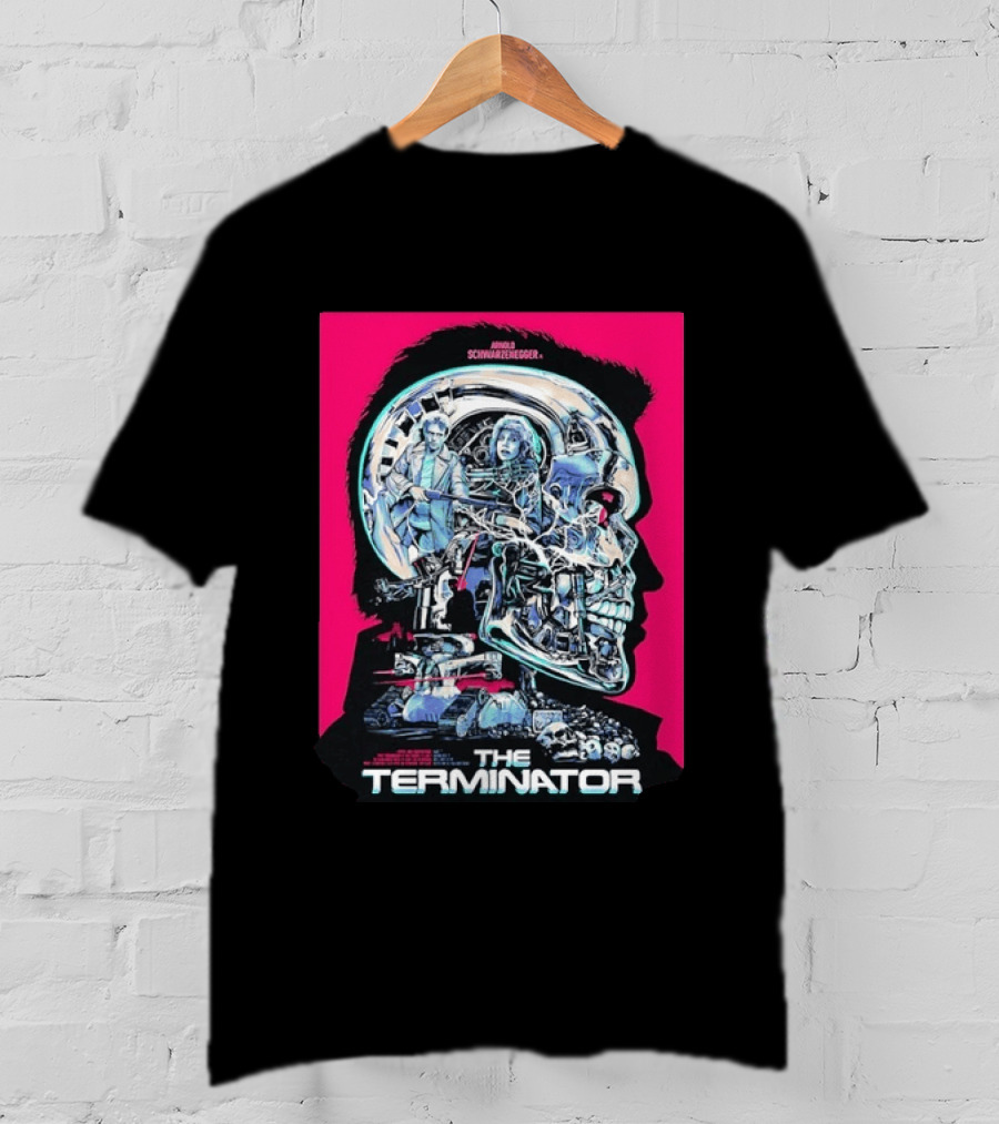 Arnold Schwarzenegger The Terminator Cybernetic Skull T-Shirt