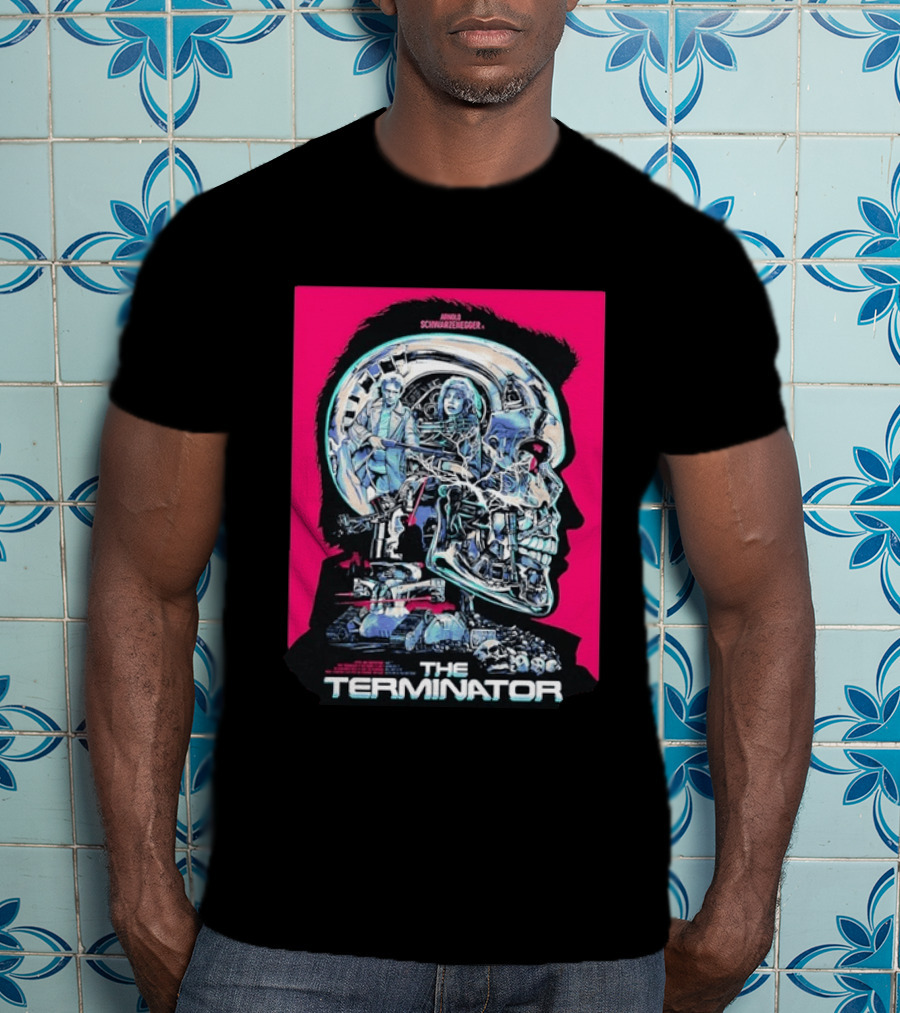 Arnold Schwarzenegger The Terminator Cybernetic Skull T-Shirt