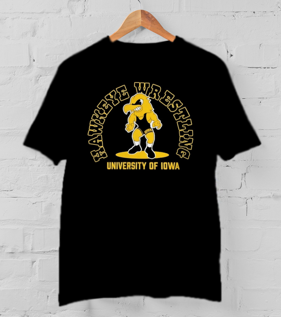 University Of Iowa Hawkeye Wrestling Bold Gold T-Shirt