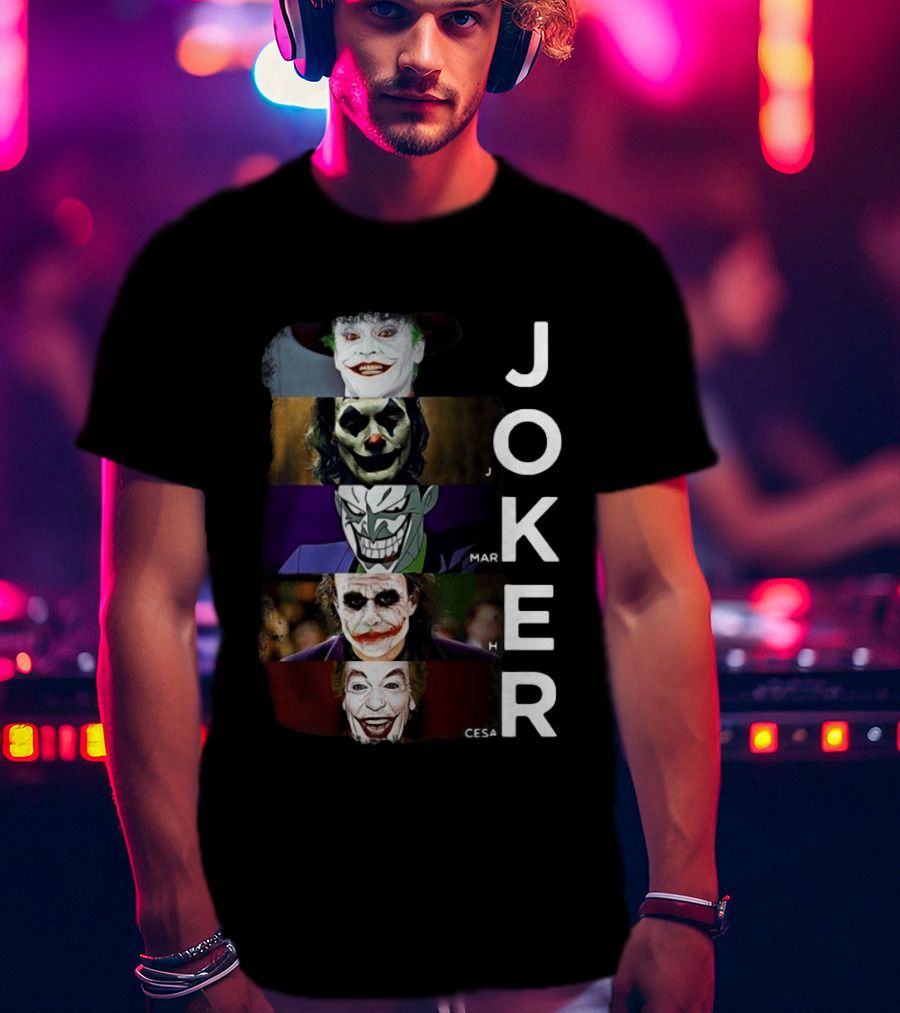 Joker Jack Nicholson Joaquin Phoenix Mark Hamill Heath Ledger Cesar Romero T-Shirt