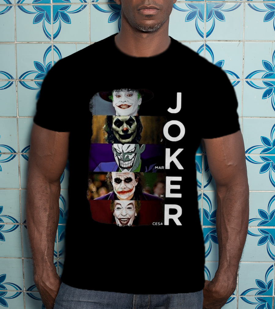 Joker Jack Nicholson Joaquin Phoenix Mark Hamill Heath Ledger Cesar Romero T-Shirt