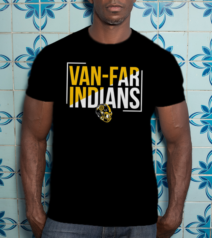 Van Far Indians Football Helmet Missouri T-Shirt
