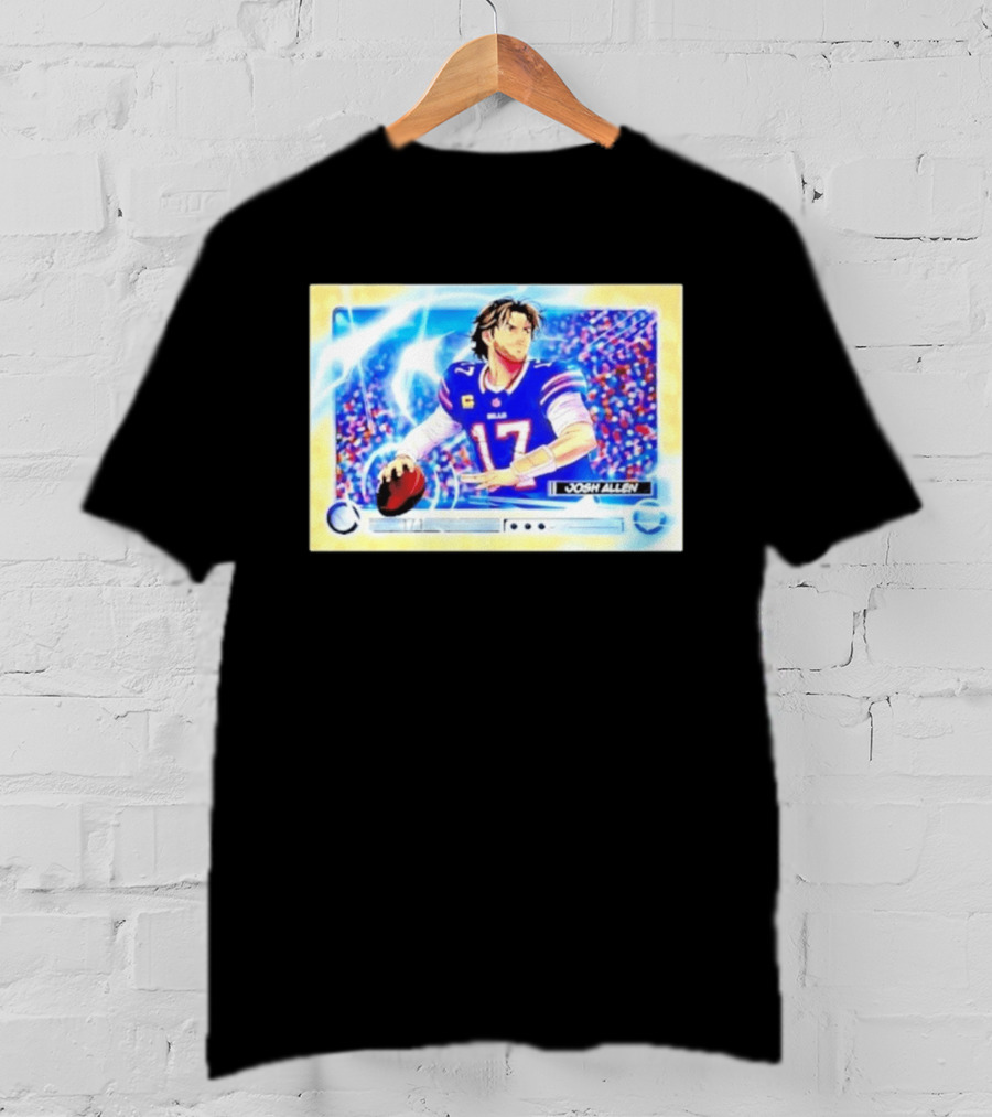 Josh Allen Buffalo Bills Anime NFL Football Quarterback 17 T-Shirt