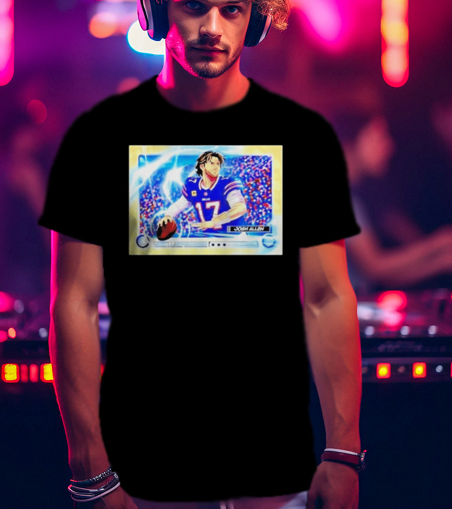 Josh Allen Buffalo Bills Anime NFL Football Quarterback 17 T-Shirt
