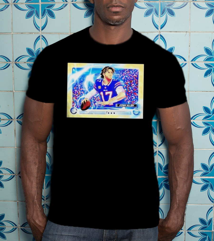 Josh Allen Buffalo Bills Anime NFL Football Quarterback 17 T-Shirt