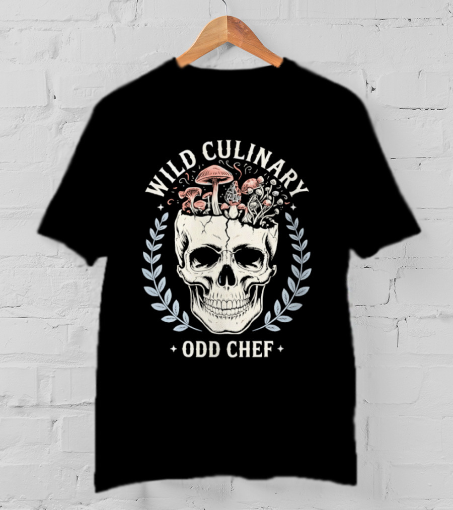 Wild Culinary Odd Chef Skull Mushroom T-Shirt