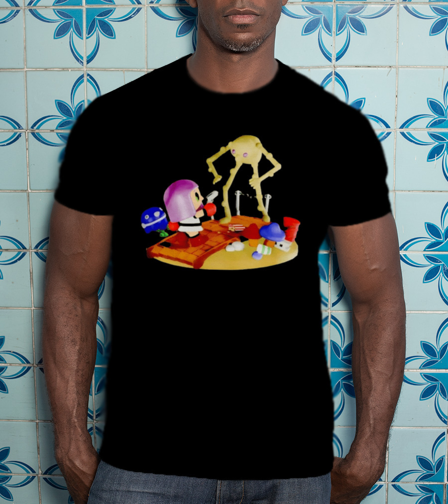 Little Mac Vs Yellow Devil Punch Out Nostalgic Battle Scene T-Shirt