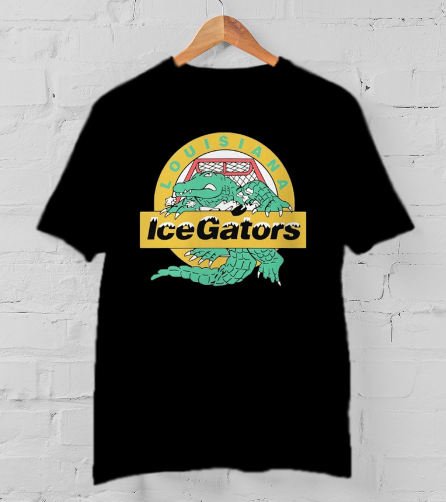 Louisiana IceGators Hockey Team Alligator And Net T-Shirt