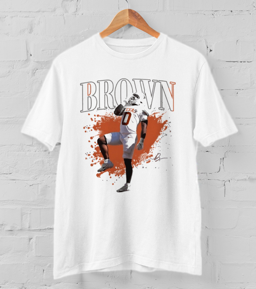 Jahleel Brown Texas Longhorns Number 0 Football Player T-Shirt