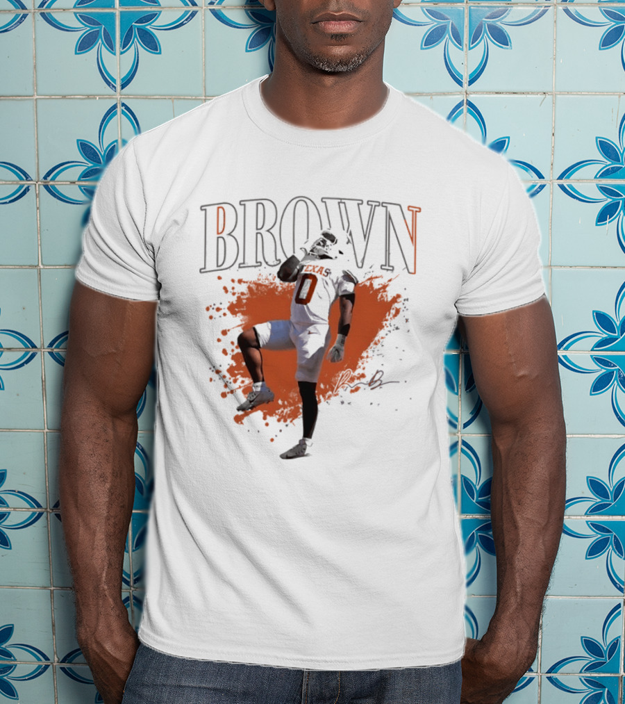 Jahleel Brown Texas Longhorns Number 0 Football Player T-Shirt