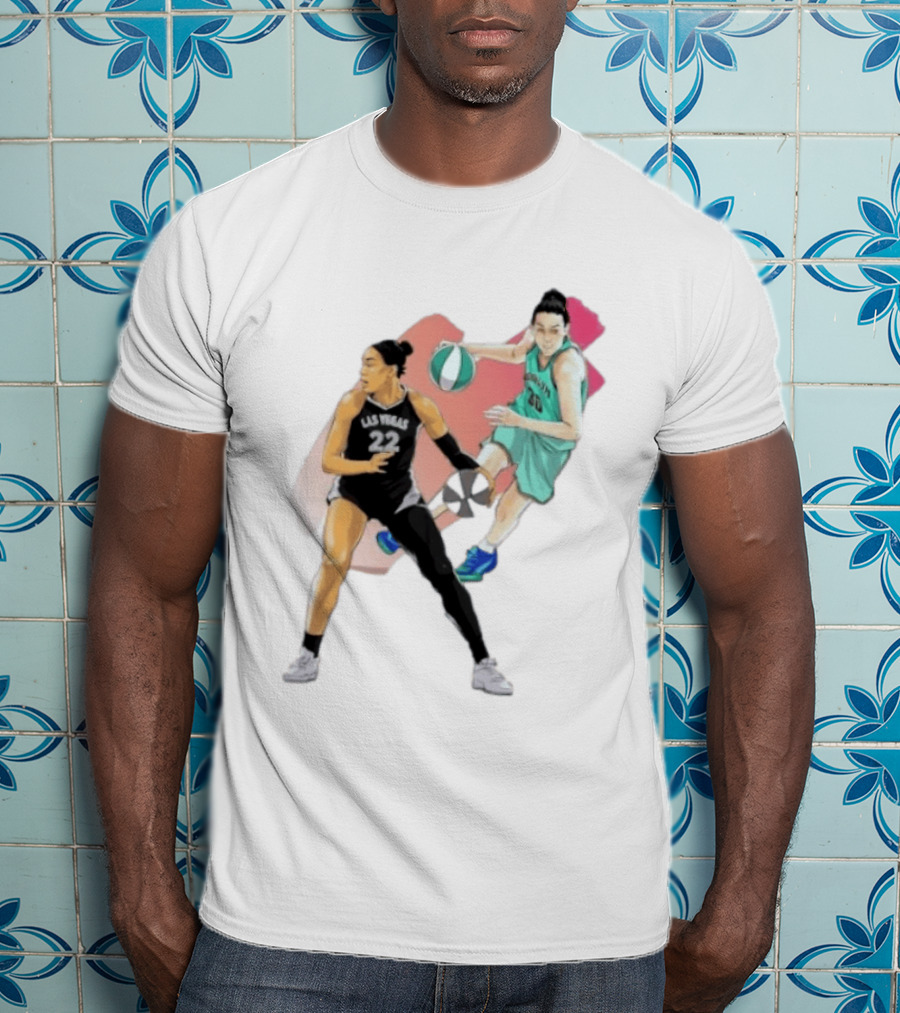 Las Vegas A'ja Wilson 22 And Brooklyn Breanna Stewart 30 T-Shirt