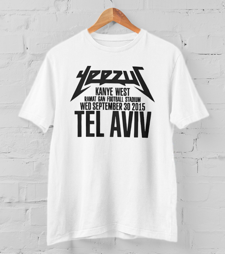 Yeezus Kanye West Ramat Gan Stadium September 30 2015 Tel Aviv T-Shirt