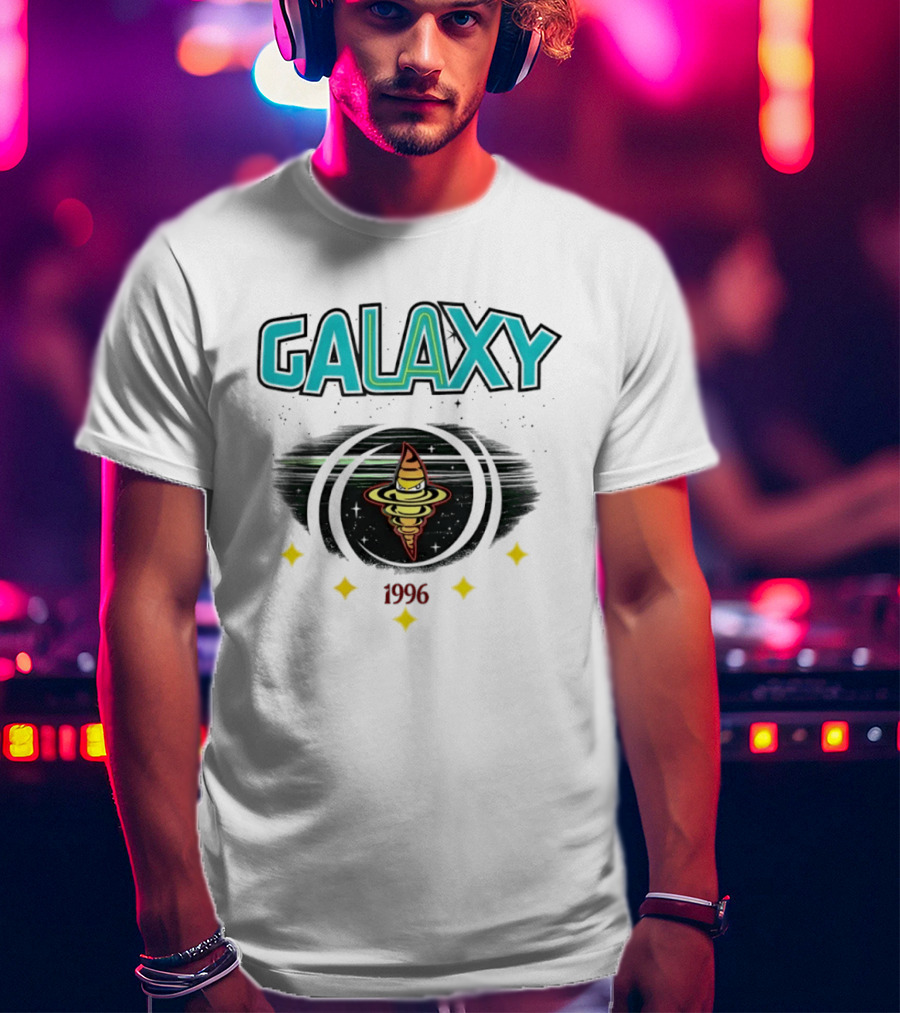 LA Galaxy M&N X Culture Kings Our LA Our Galaxy 1996 Planet Spiral T-Shirt