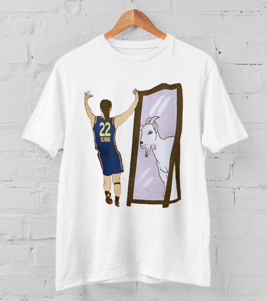 Caitlin Clark 22 Goat Indiana Fever Mirror T-Shirt