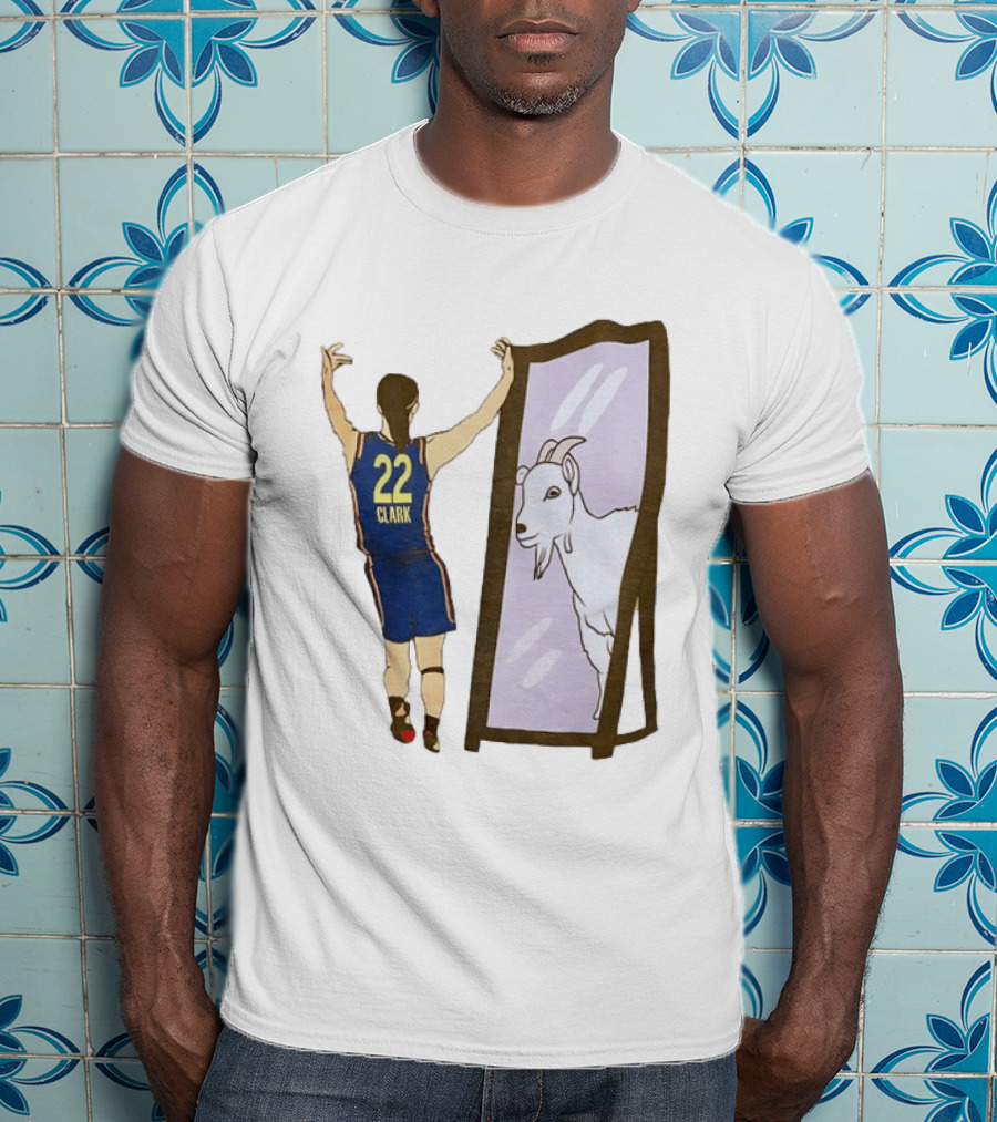 Caitlin Clark 22 Goat Indiana Fever Mirror T-Shirt