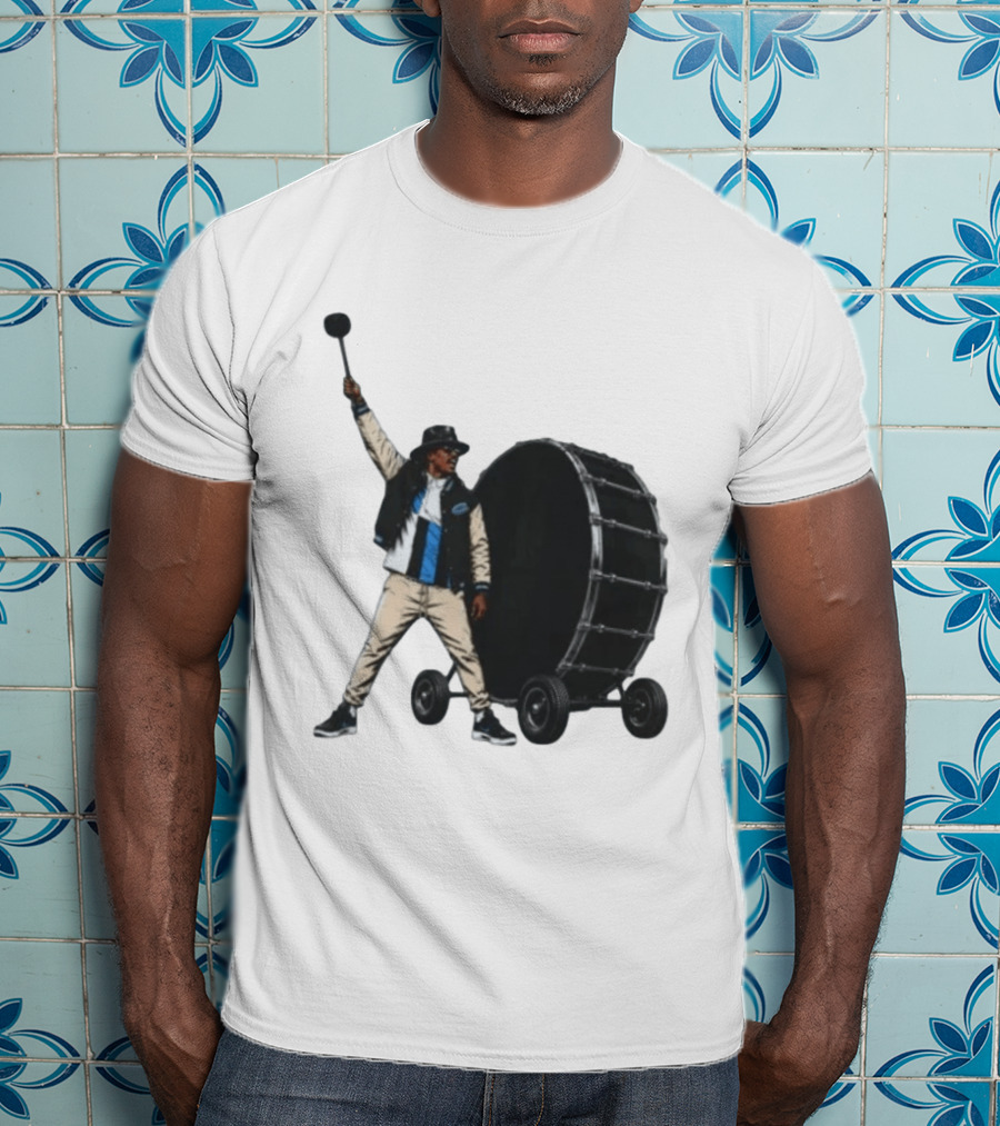 Carolina Panthers Football Culture Supporter With Drum T-Shirt