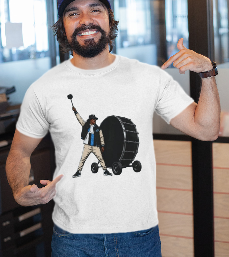 Carolina Panthers Football Culture Supporter With Drum T-Shirt