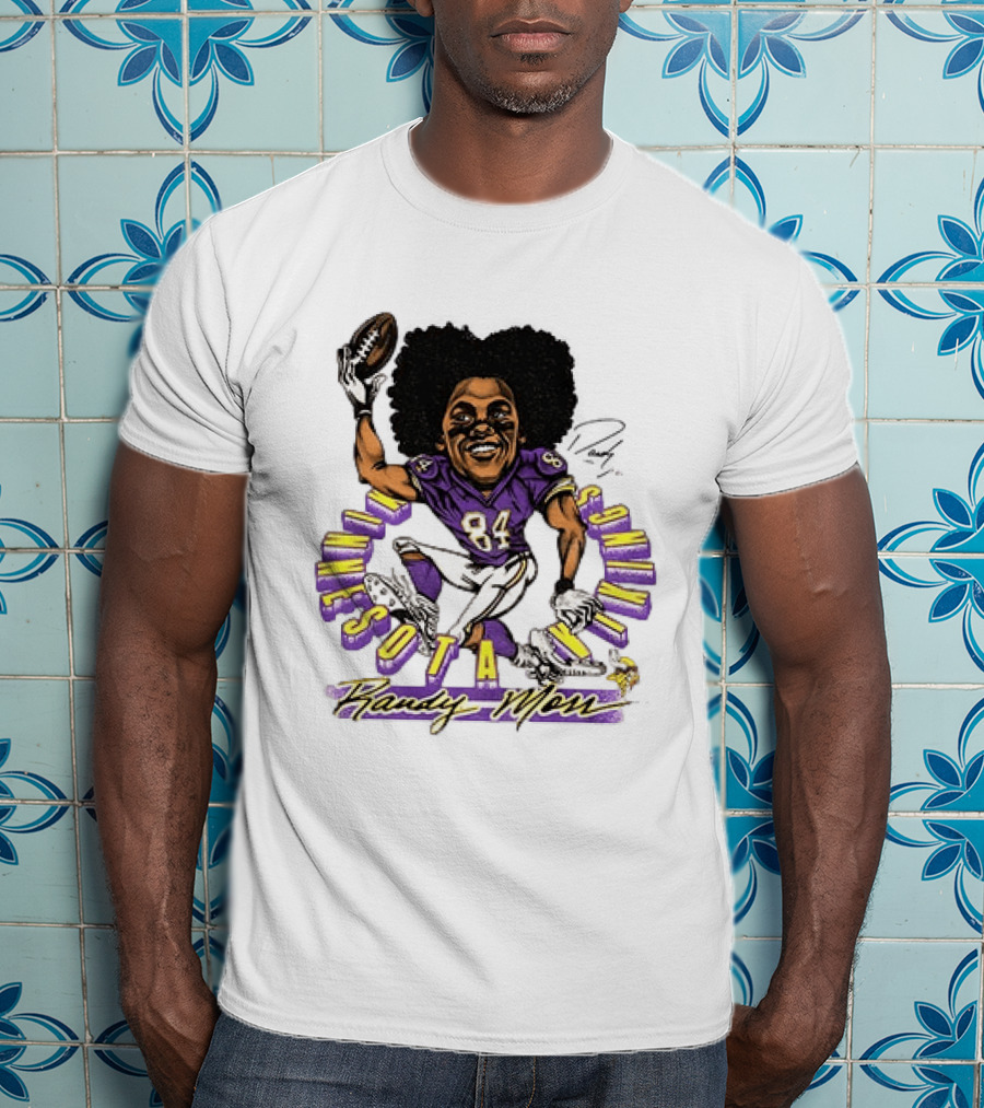 Minnesota Vikings Randy Moss Caricature Player 84 T-Shirt