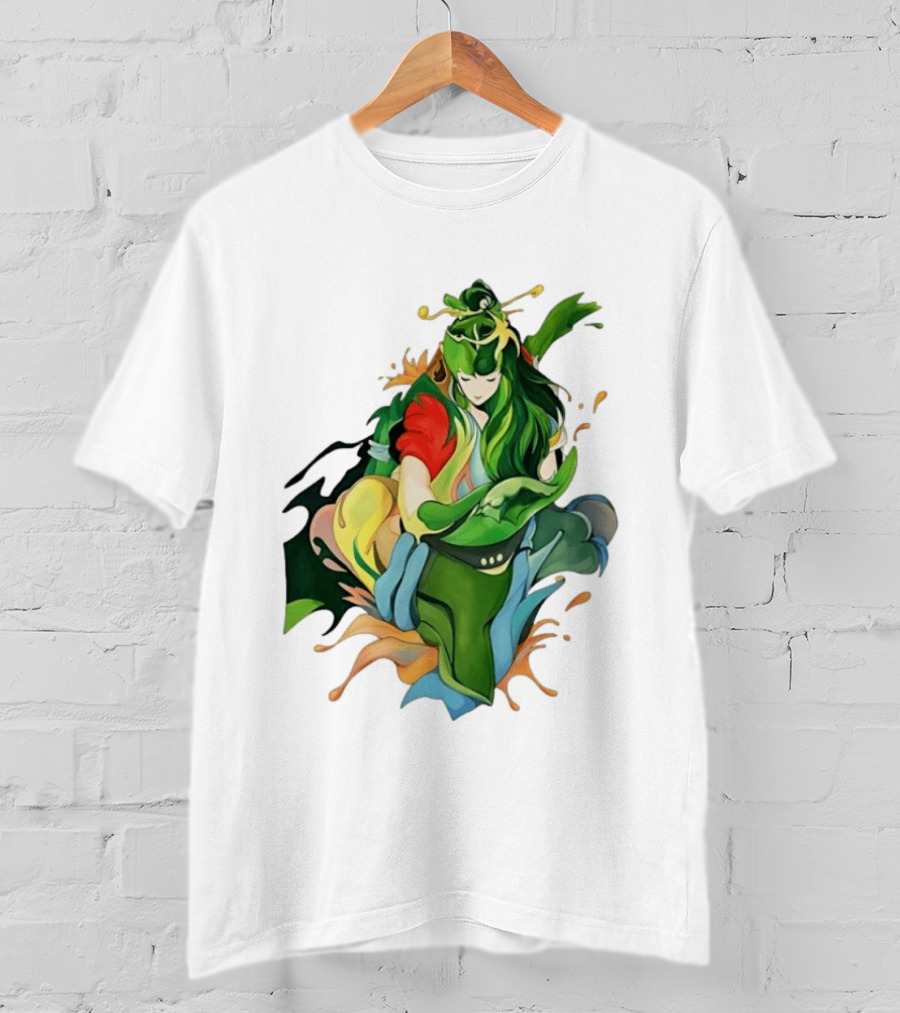 Shun Of Andromeda Saint Seiya Anime Character Art Green And Red T-Shirt