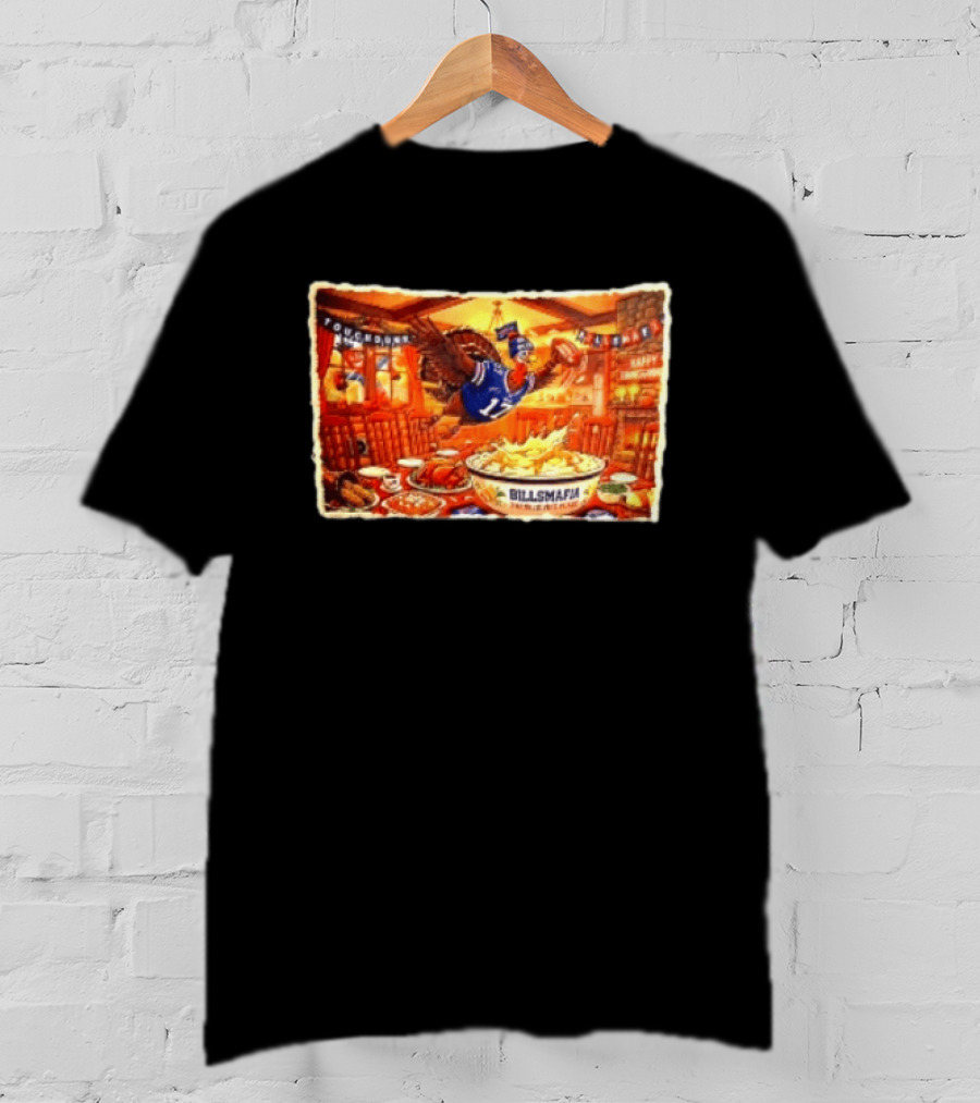 BillsMafia Thanksgiving Feast Turkey Touchdown Buffalo Bills Holiday Celebration T-Shirt