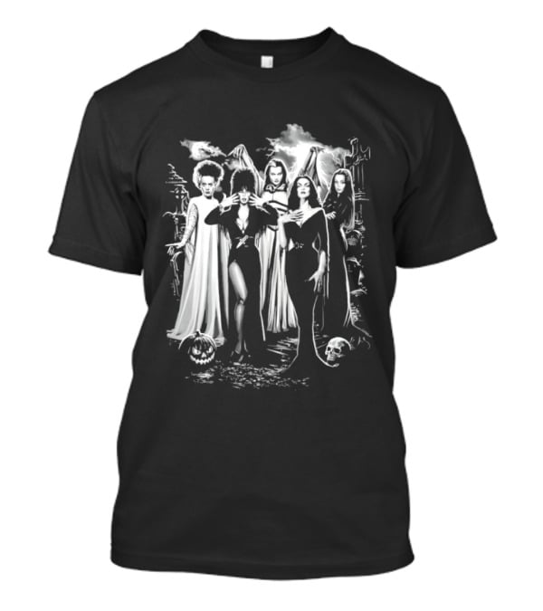 Bride Of Frankenstein Lily Munster Morticia Addams Vampira Gothic Horror T-Shirt