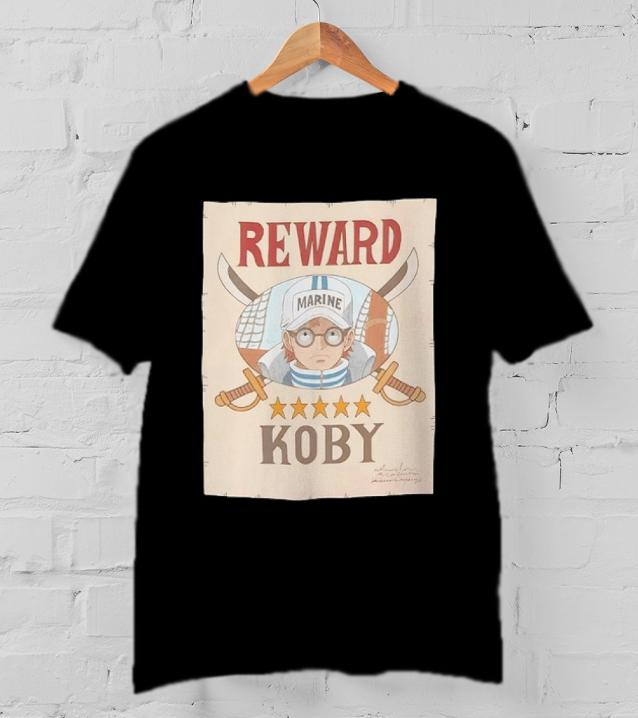 Reward Marine Koby One Piece Anime Five Stars T-Shirt