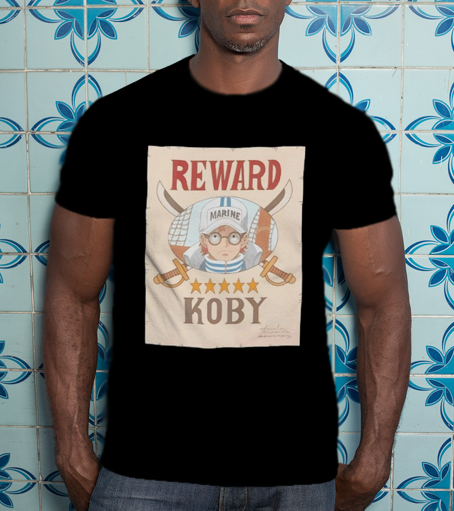 Reward Marine Koby One Piece Anime Five Stars T-Shirt