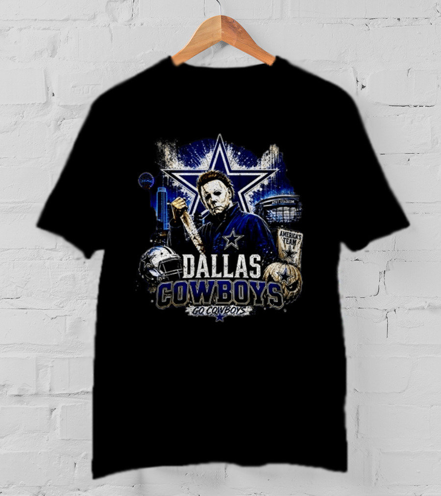 Michael Myers Dallas Cowboys America's Team Go Cowboys Halloween T-Shirt