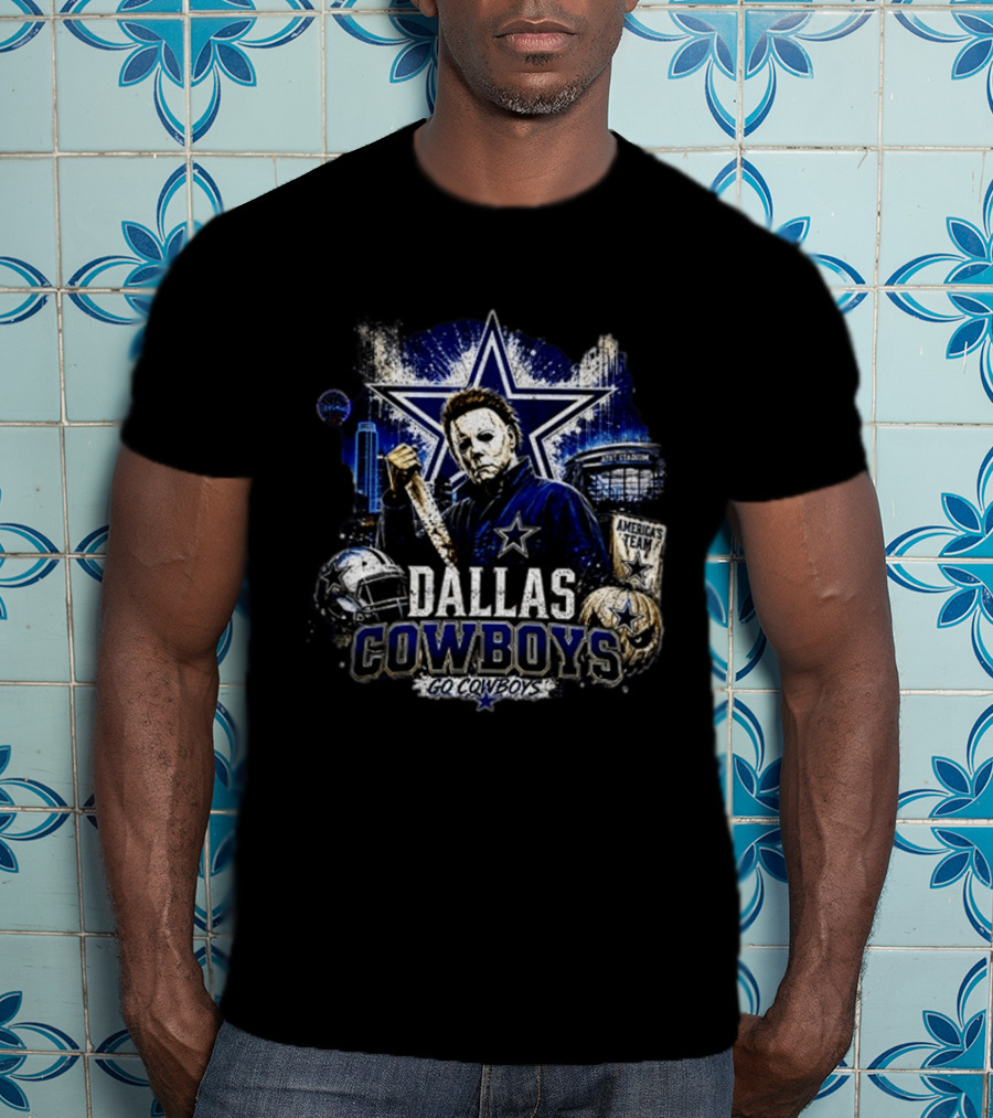 Michael Myers Dallas Cowboys America's Team Go Cowboys Halloween T-Shirt