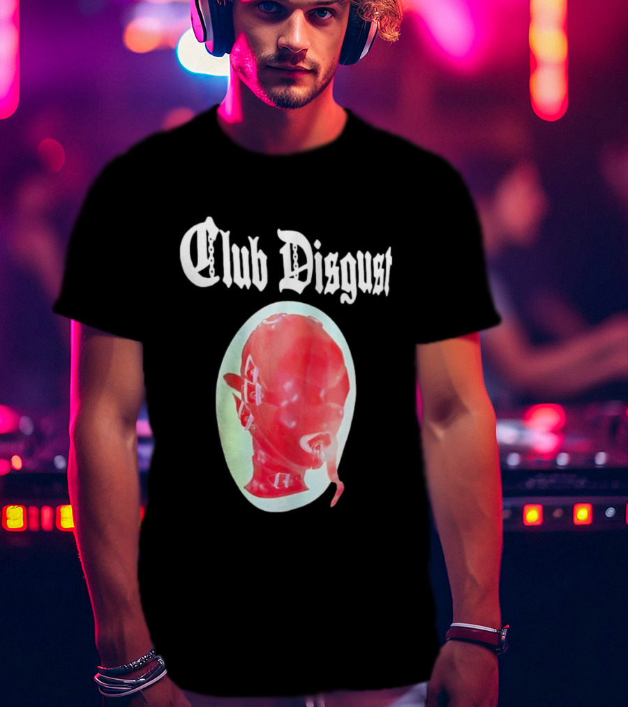 Club Disgust Red Mask Fetish Aesthetic Goth Fashion T-Shirt