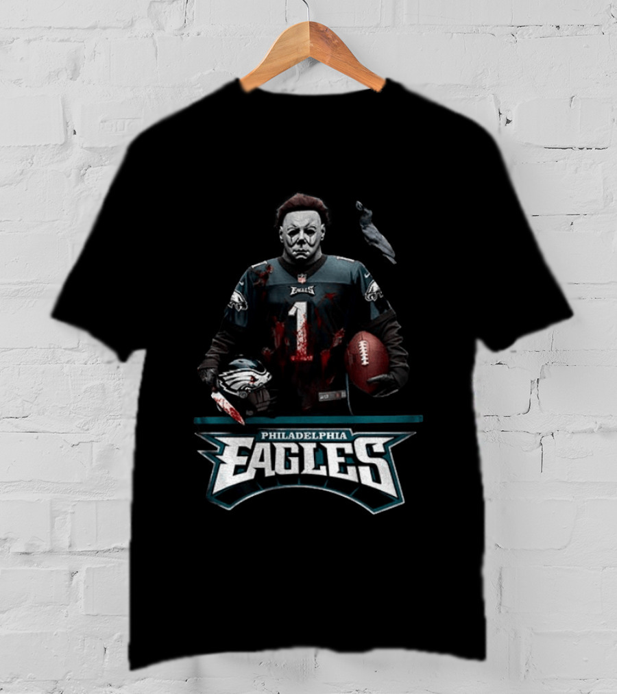 Philadelphia Eagles Michael Myers Halloween 2026 Football Horror T-Shirt