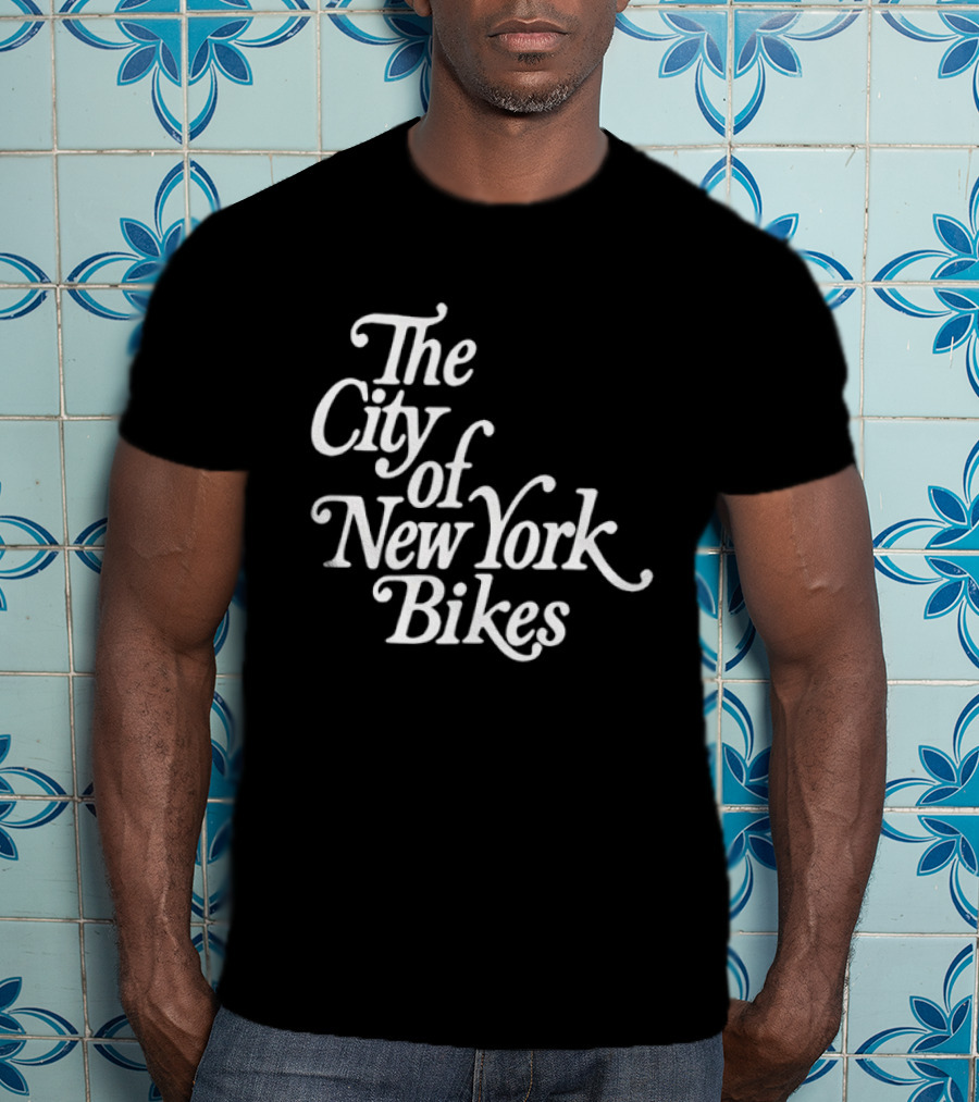 The City Of New York Bikes NYC Cycling Urban Bicycle Ride T-Shirt