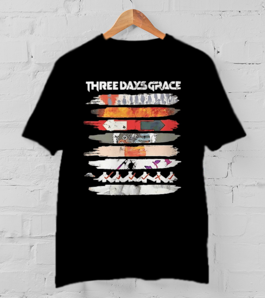Three Days Grace Band Alternative Rock Iconic Visual T-Shirt