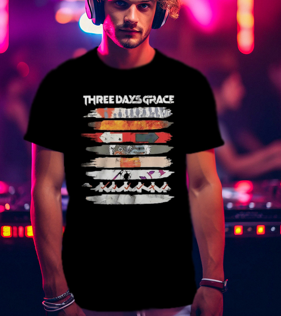 Three Days Grace Band Alternative Rock Iconic Visual T-Shirt