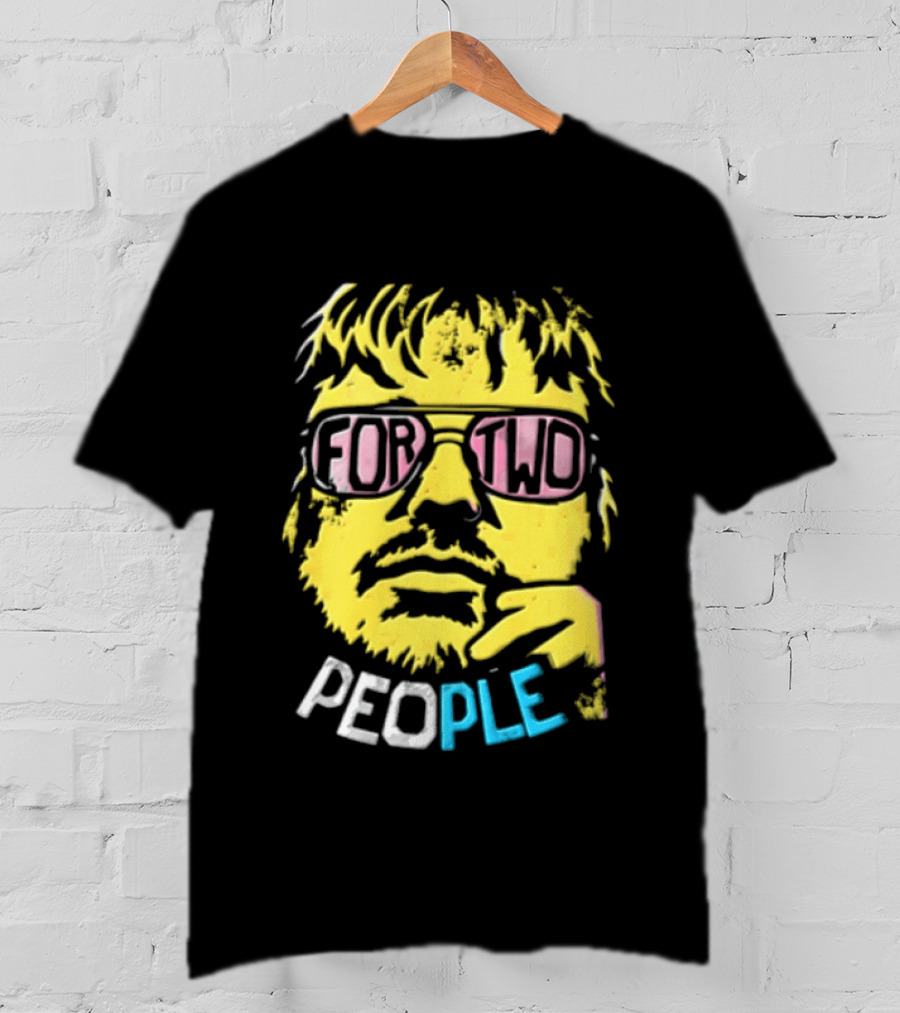 FOR TWO PEOPLE Man Wearing Sunglasses Chin Resting T-Shirt