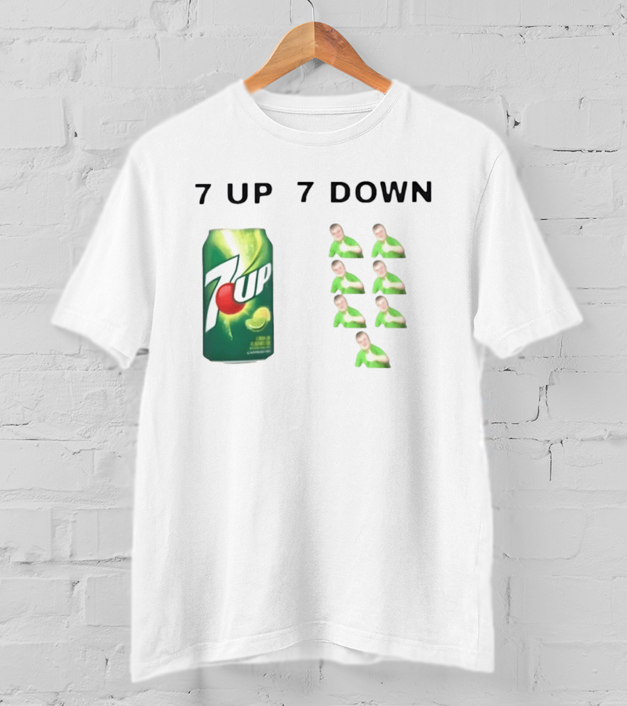 7 Up 7 Down Meme Soda Can With Seven Thumbs Up T-Shirt