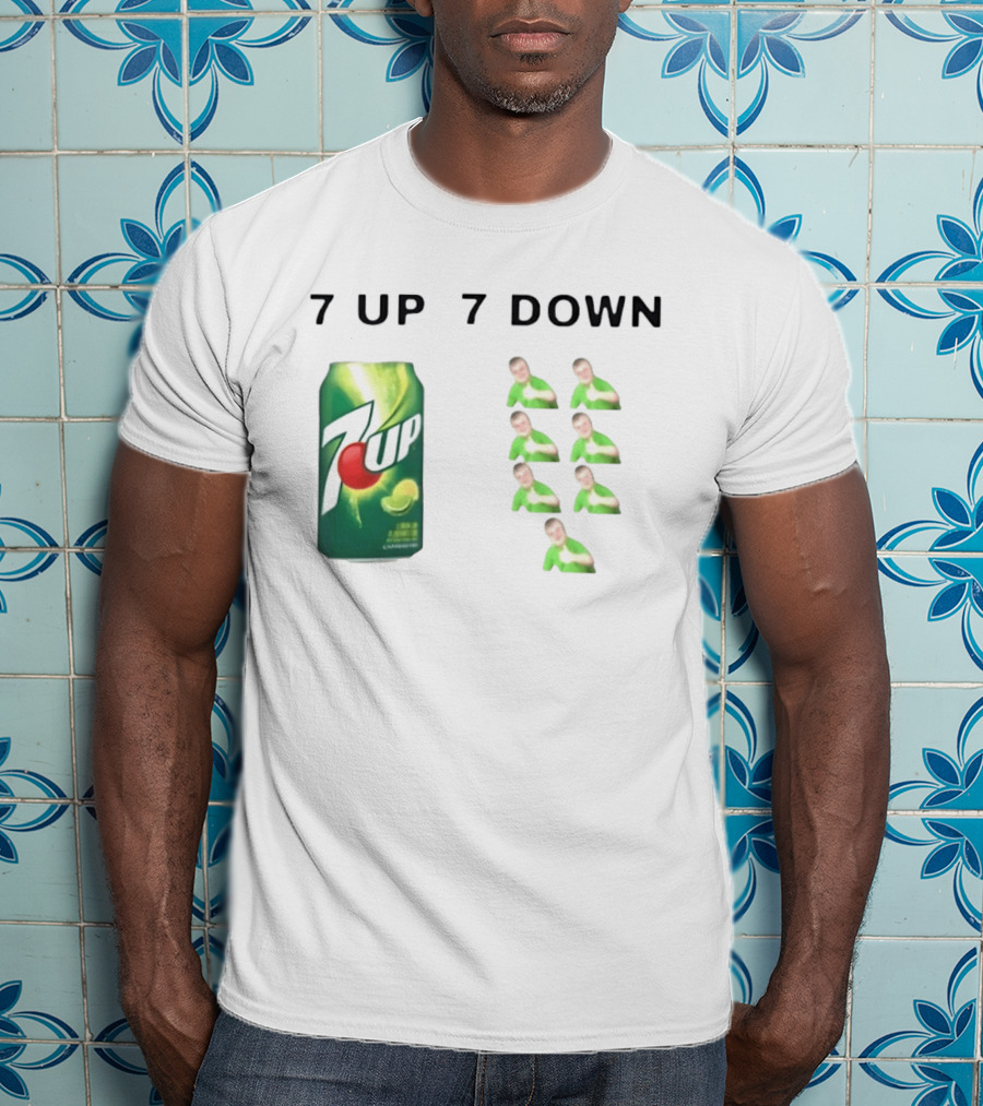 7 Up 7 Down Meme Soda Can With Seven Thumbs Up T-Shirt